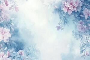 Delicate floral backdrop with pastel colors photo