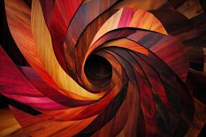 Abstract Wood Spiral Design photo