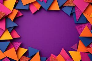 Vibrant geometric frame photo