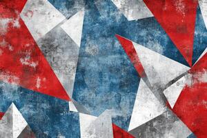Abstract geometric pattern, distressed textures photo