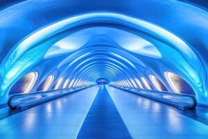 Modern, futuristic tunnel photo