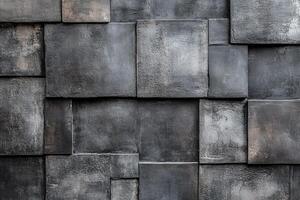Grey, textured square tiles photo