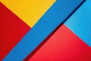 Abstract geometric design with primary colors photo