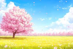 Blossoming Spring Meadow photo