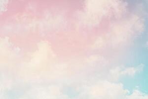 Pastel sky with soft clouds photo
