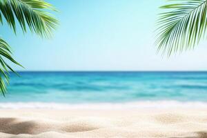 Tropical beach scene photo