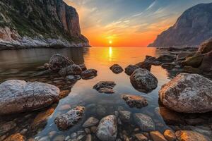 Serene Coastal Sunrise photo