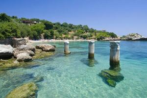 Coastal scene with ancient columns photo