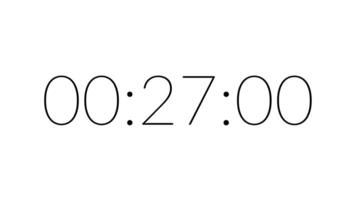 30 second countdown timer with clean white background and modern style suitable for focus, study, and educational video