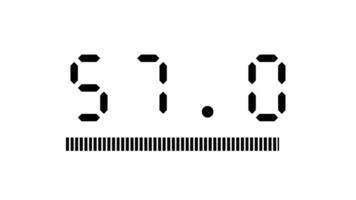 60 second digital countdown timer with animated progress bar on white background suitable for corporate, educational, intros, technology and presentation video