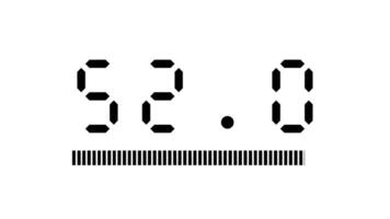 55 second digital countdown timer with animated progress bar on white background suitable for corporate, educational, intros, technology and presentation video