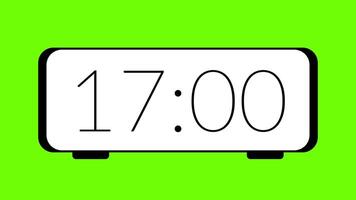 20 second countdown timer on green screen background showing minimalist countdown in digital display video