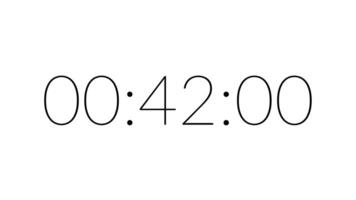 45 second countdown timer with clean white background and modern style suitable for focus, study, and educational video