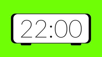 25 second countdown timer on green screen background showing minimalist countdown in digital display video