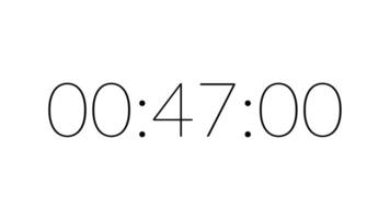 50 second countdown timer with clean white background and modern style suitable for focus, study, and educational video