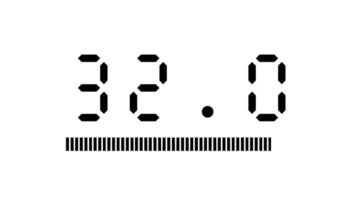35 second digital countdown timer with animated progress bar on white background suitable for corporate, educational, intros, technology and presentation video