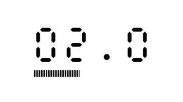 5 second digital countdown timer with animated progress bar on white background suitable for corporate, educational, intros, technology and presentation video