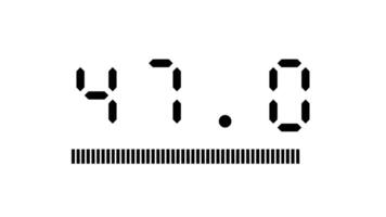 50 second digital countdown timer with animated progress bar on white background suitable for corporate, educational, intros, technology and presentation video
