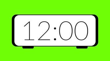 15 second countdown timer on green screen background showing minimalist countdown in digital display video