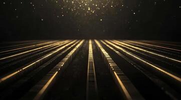 Golden Lines on Dark Background photo