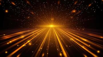 Golden rays burst forth, illuminating a dark expanse photo