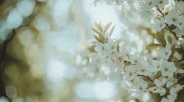 Soft focus on delicate spring blossoms photo