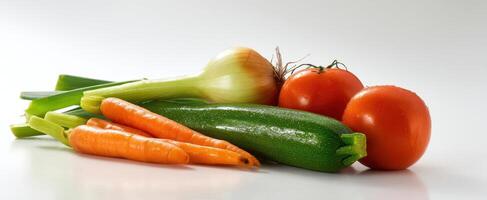 The vibrant assortment of fresh vegetables ready for a nutritious meal. photo