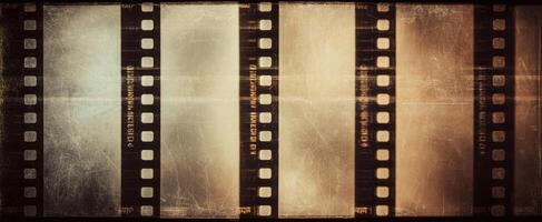 The vintage filmstrip showcasing a nostalgic, artistic background texture. photo