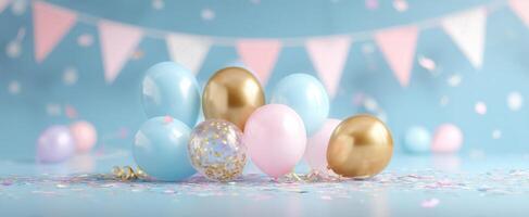 The vibrant balloons create a festive atmosphere for any celebration photo