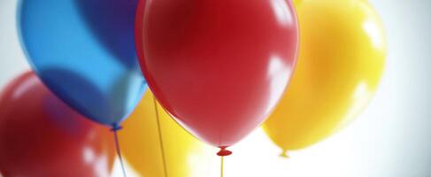 The vibrant balloons creating a festive atmosphere for any celebration event. photo