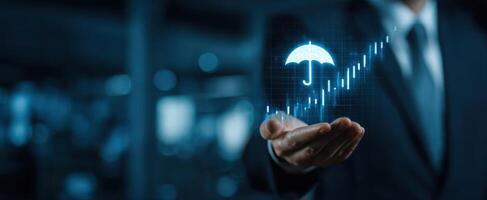 The Umbrella Symbolizing Protection and Growth in Digital Finance Trends photo