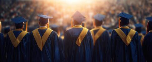 The graduates rejoice in their academic achievements during a memorable graduation ceremony. photo