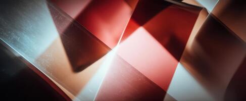 The interplay of light and color through abstract shapes and reflections photo