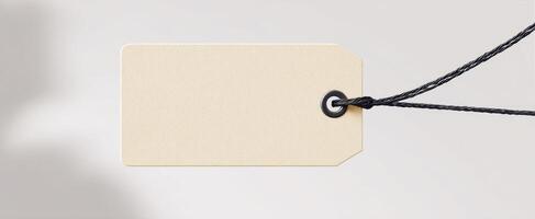 The blank tag ready for customization and creative branding solutions. photo