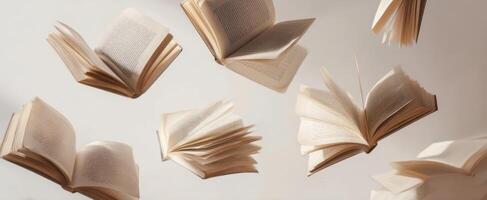 The Floating Books Illustrating the Power of Knowledge and Imagination photo