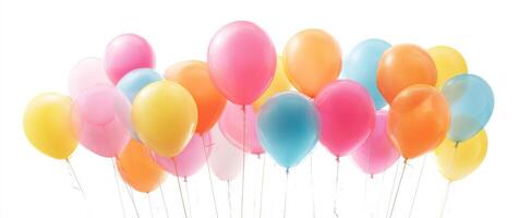 The vibrant assortment of balloons creating a festive and joyful atmosphere. photo