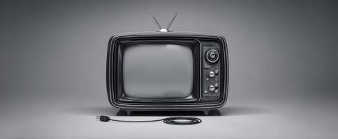 The vintage television set with a classic style and nostalgic appeal. photo