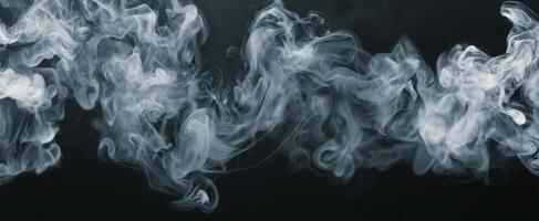 The flowing smoke pattern against a dark background creates an ethereal atmosphere. photo