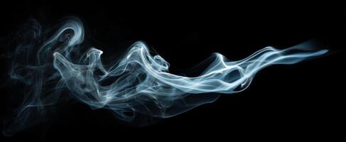 The Elegant Flow of Smoke Against a Dark Background photo
