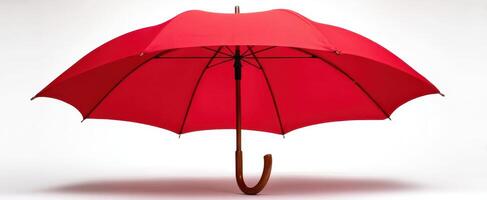 The elegant red umbrella stands proudly against a minimalist backdrop. photo