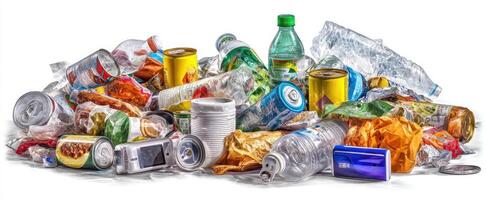 The Overflowing Pile of Miscellaneous Waste Materials Awaiting Disposal photo