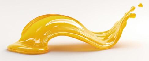 The Vibrant Flow of Yellow Liquid Creating an Artistic Splash photo
