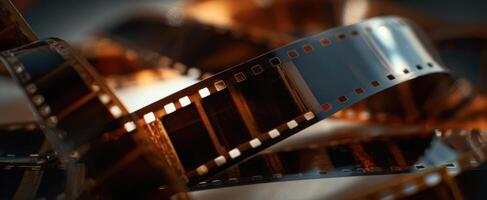 The vintage film reel showcasing intricate details and cinematic nostalgia. photo