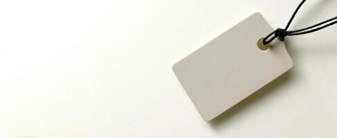 The Blank Price Tag for Custom Labeling and Product Presentation. photo