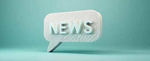 The news bubble emphasizing modern communication and digital information exchange. photo