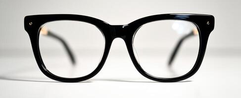 The Stylish Black Glasses Showcasing Modern Eyewear Design and Clarity. photo
