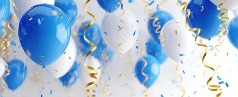 The colorful balloons and festive decorations create a joyful celebration atmosphere. photo