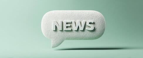 The News Speech Bubble Emphasizing Modern Communication and Media Concepts photo