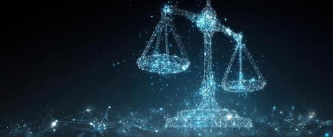 The Digital Scales of Justice in a Futuristic Design Concept photo