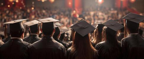 The graduates celebrating their achievement at a joyful graduation ceremony. photo